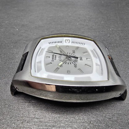 Diesel Watch Men 40mm Silver Dial Silver Tone Rectangle DZ-1100 PARTS4