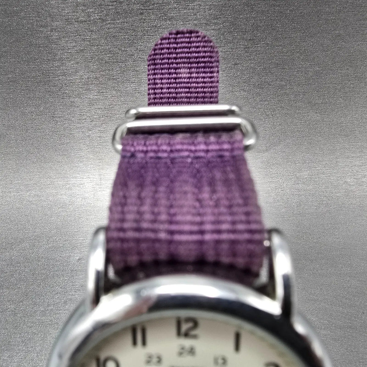 Timex Weekender Watch Men 38mm White Dial Silver Round New Battery T2N652 Purple4