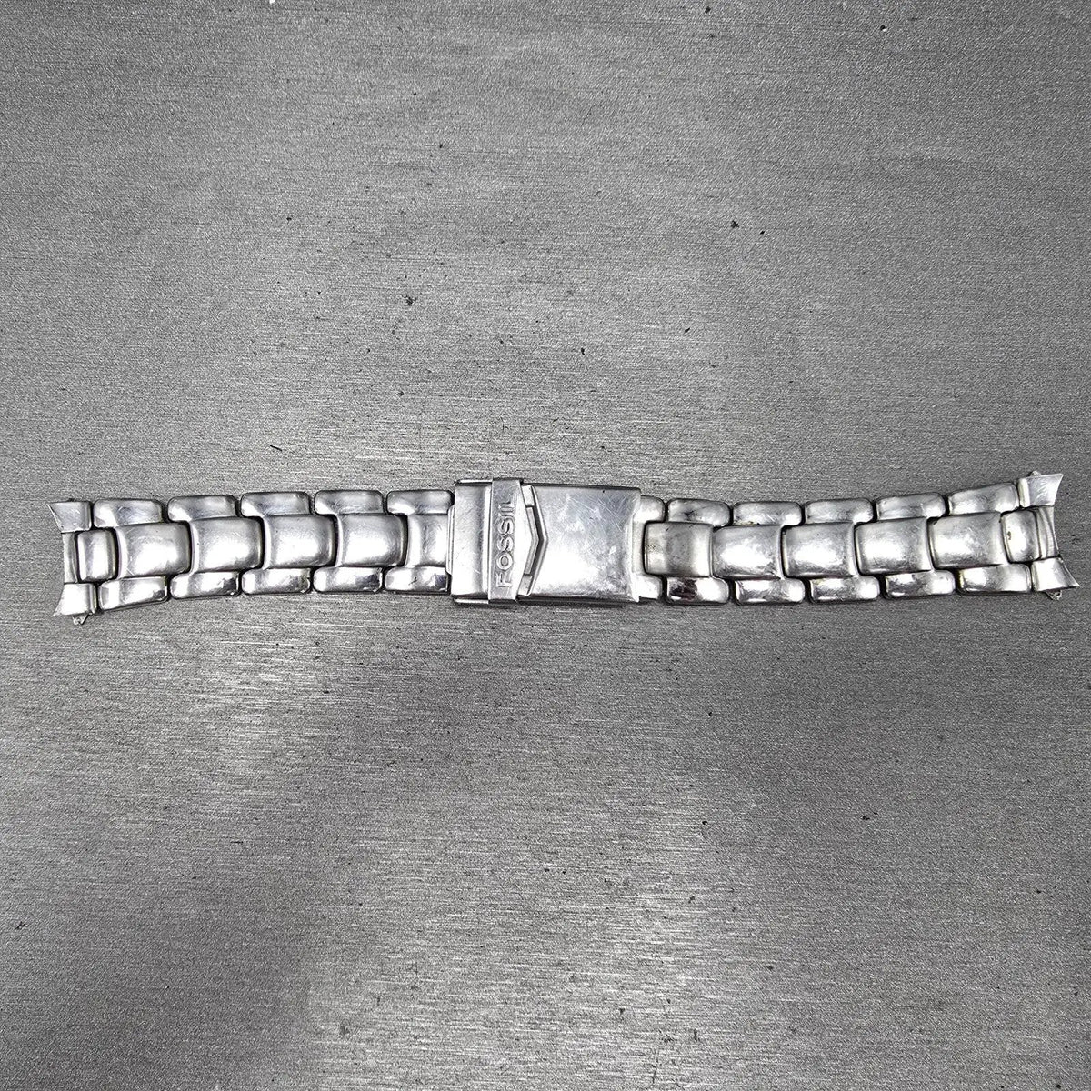 Fossil Bracelet 20mm stainless Steel Band Tri Folding Clasp0