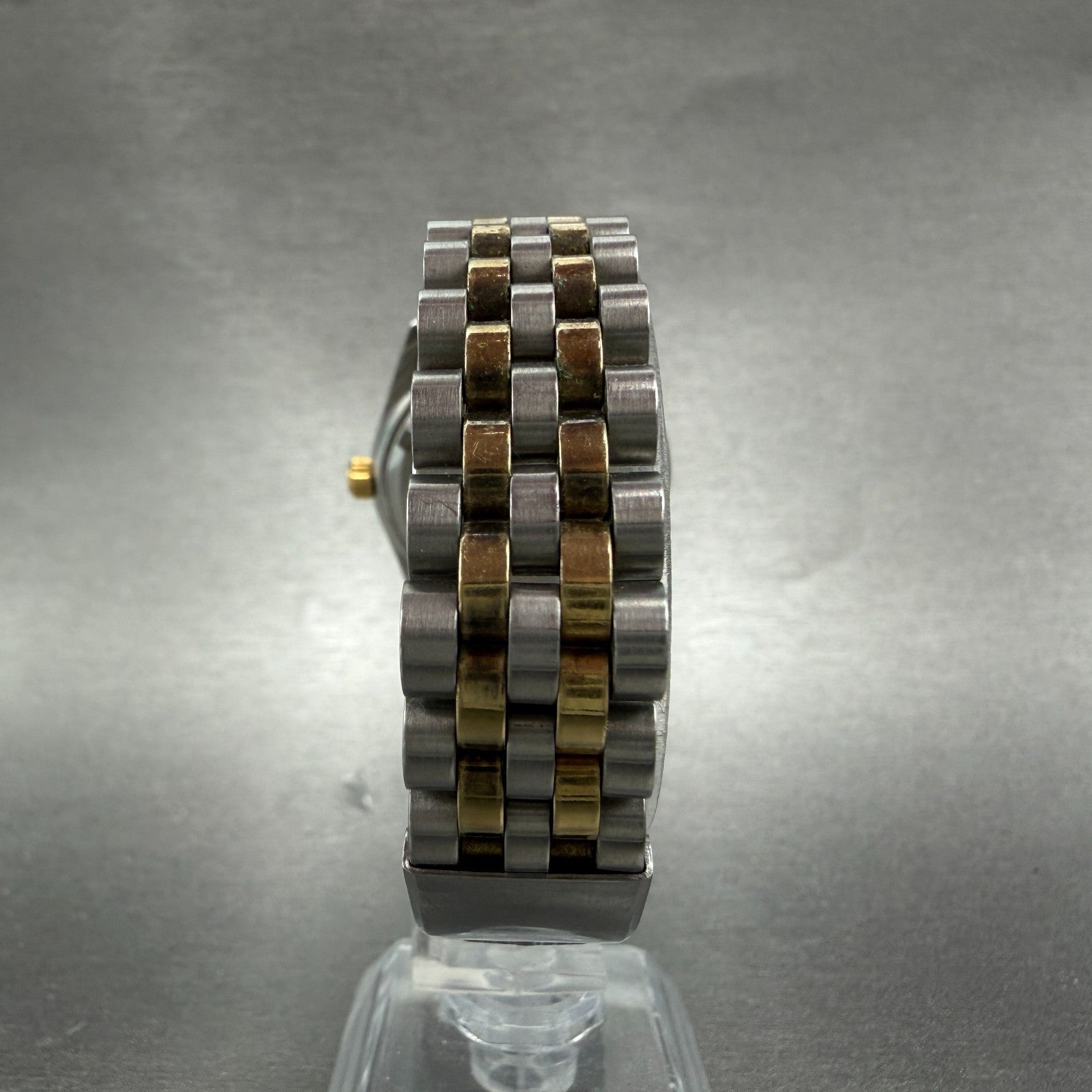 Longines Watch Unisex 33mm Gold Dial Two Tone Date Round 156.1647 New Battery7