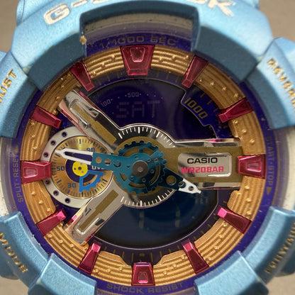 Casio G-Shock GMA-S110HC Watch Men 46mm Blue & Purple Analog Digital NewBattery1
