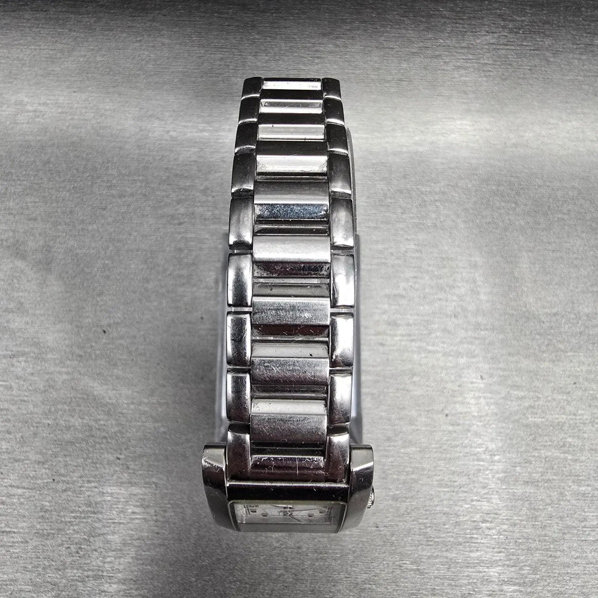 Bulova Tank Watch Women 21mm White Dial Silver Rectangle 96L42 New Battery4