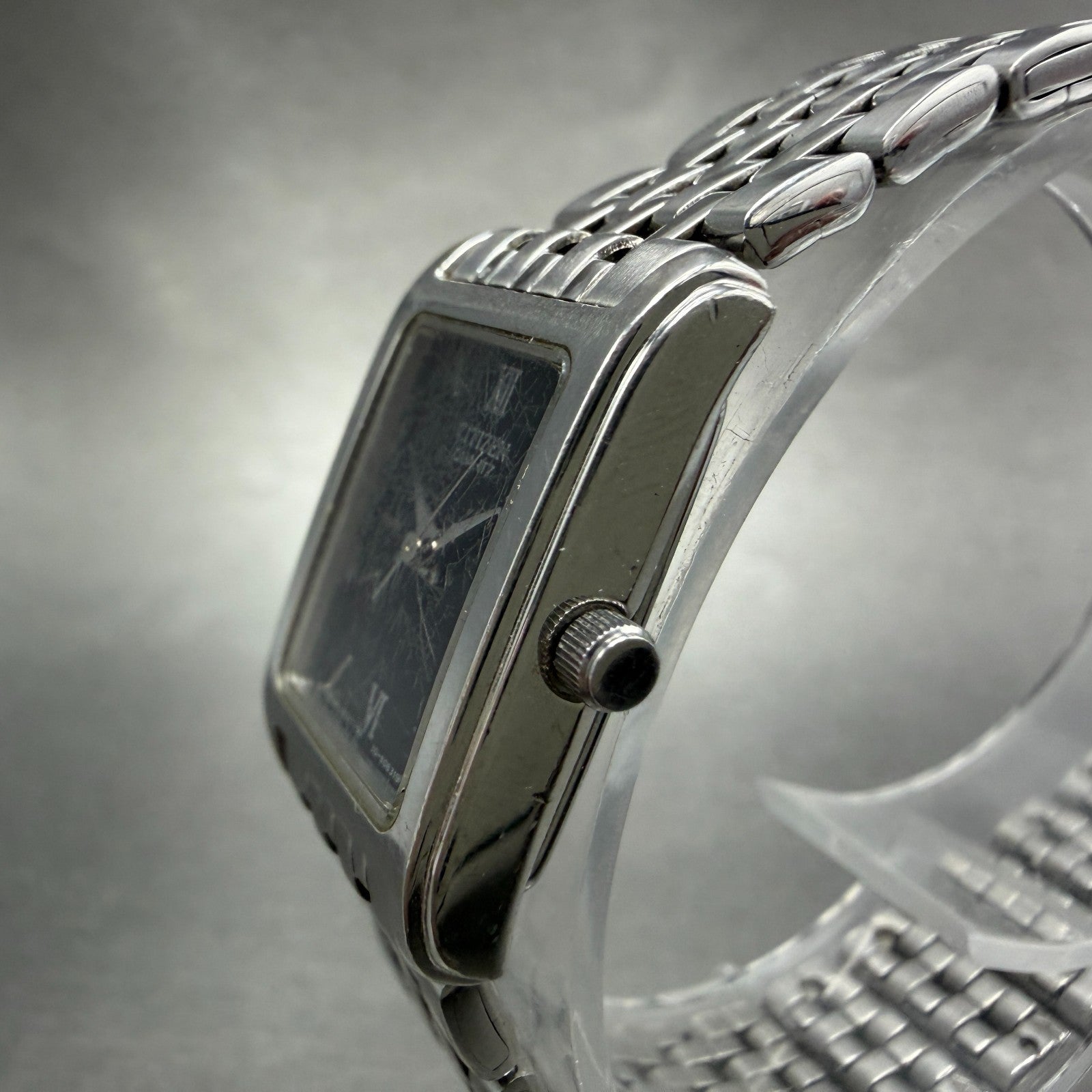Citizen Tank Watch Women 18mm Black Dial Silver Tone 5930-S038588 New Battery2