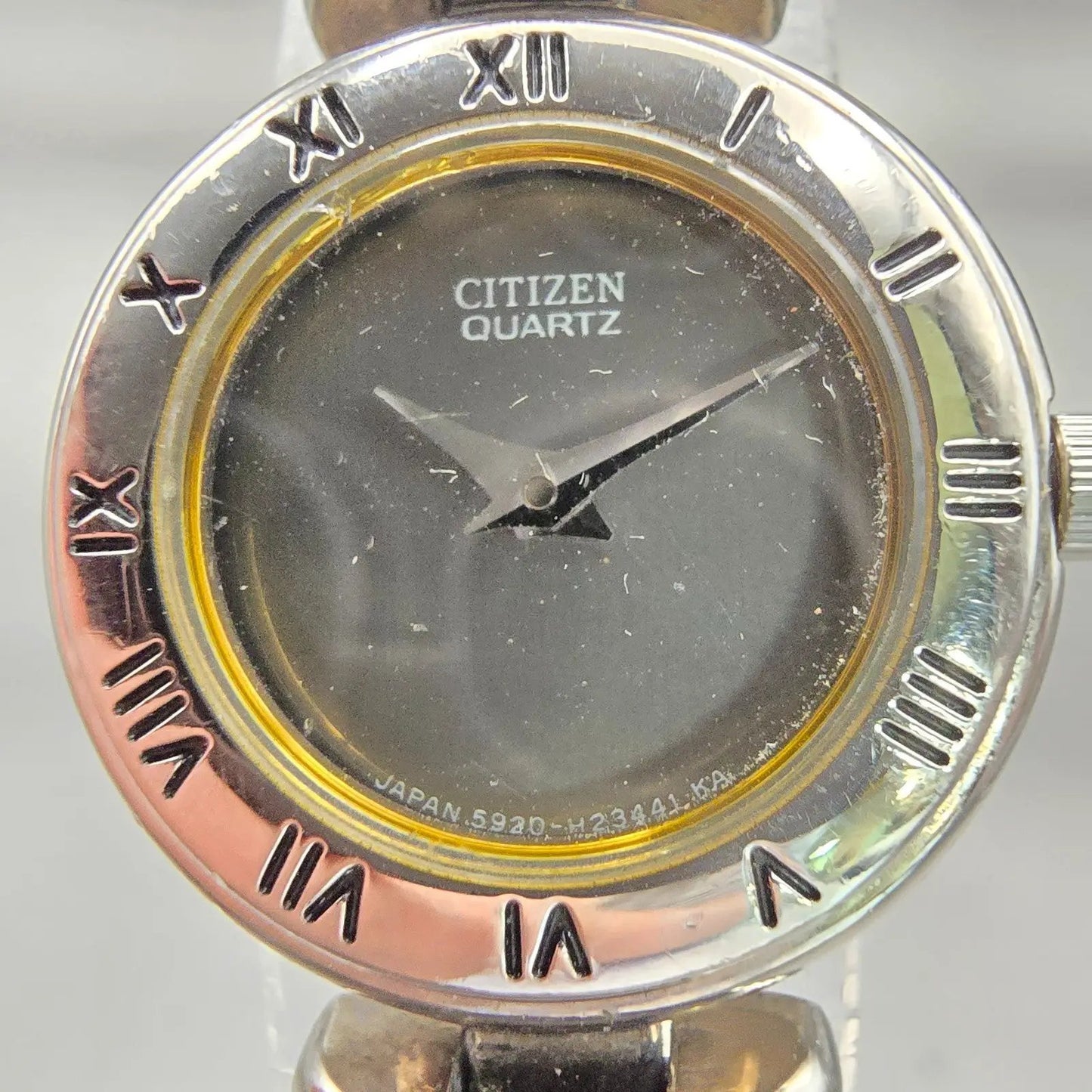 Citizen Watch Women 21mm Gray Dial Silver Tone Round 5920-H23441 New Battery VTG1
