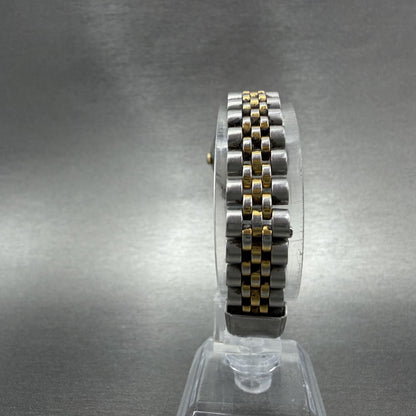 Seiko SQ Watch Women 24mm White Dial Two Tone Daydate 3y03-0169 New Battery KFW7