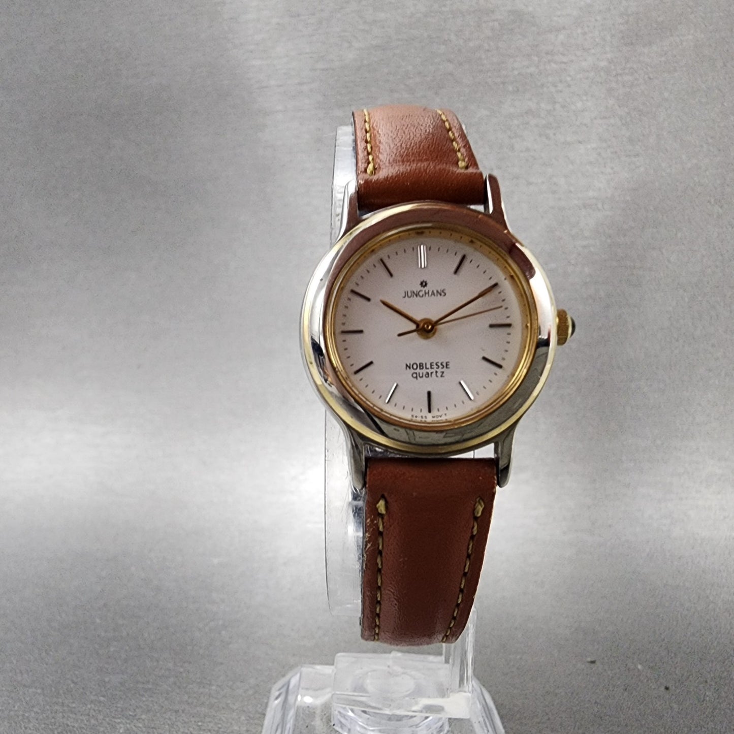 Junghans Noblesse Watch Women 24mm White Dial Silver Tone Round New battery5