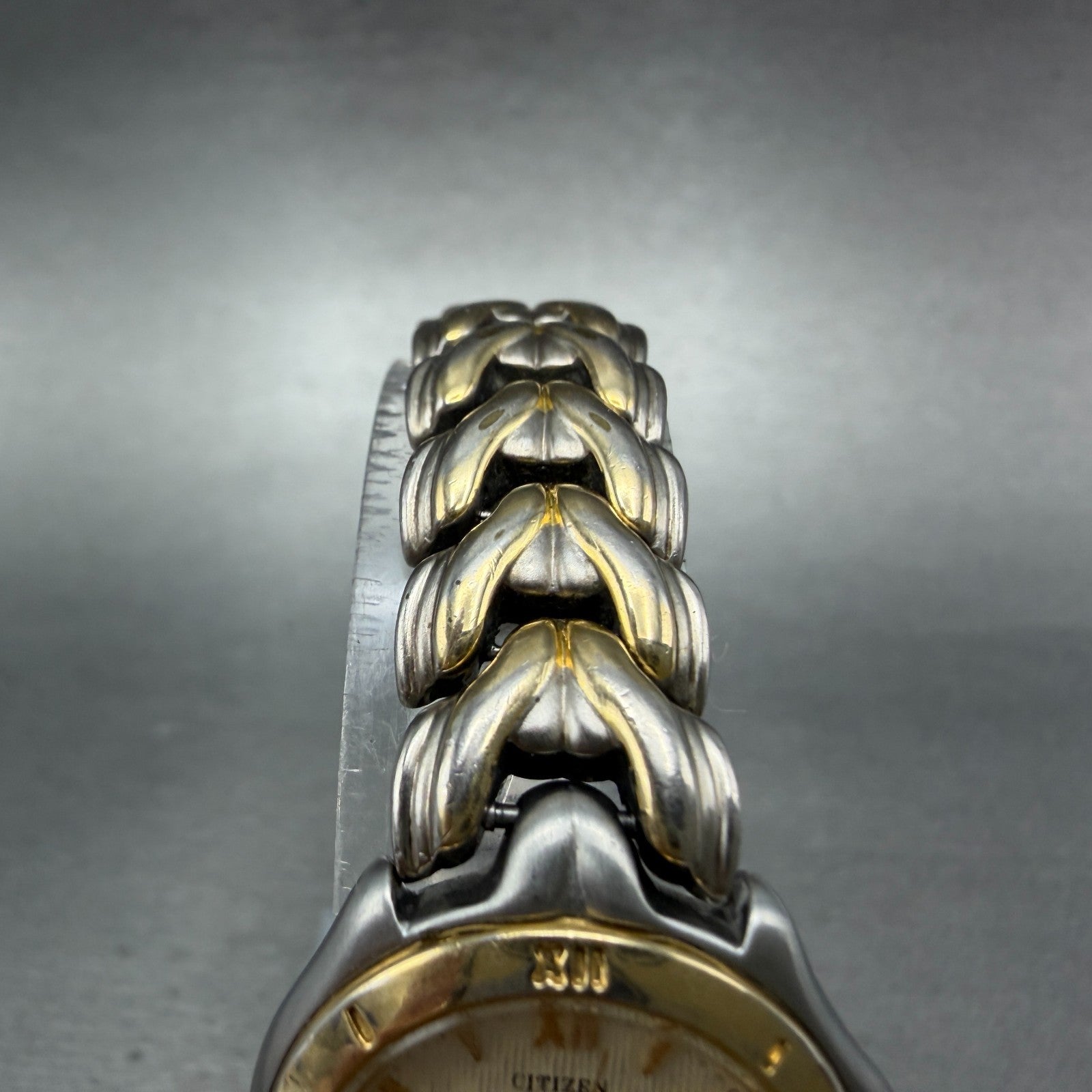 Citizen Elegance Watch Women 25mm Champagne Dial Two Tone Round New Battery ABC94