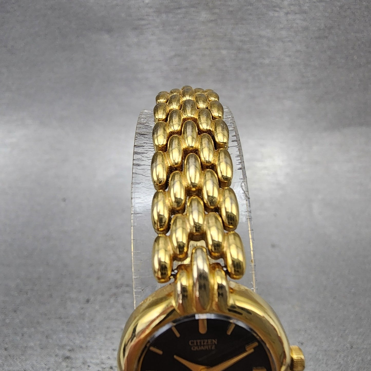 Citizen Watch Women 20mm Black Dial Gold Tone Round 5920S49577 New Battery4
