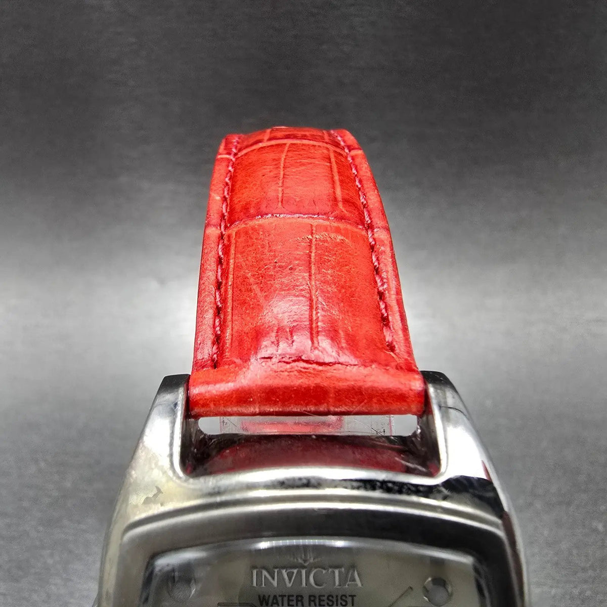 Invicta Lupah Watch 34mm MOP Dial Silver Date Rectangle 0011 New Battery Leather4