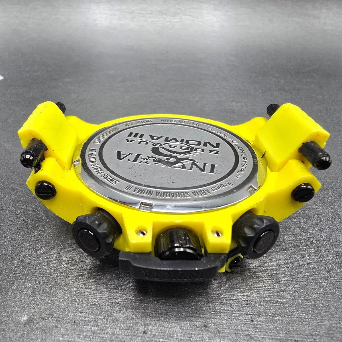 Invicta Sub Aqua Noma Chronograph Watch Men 50mm Yellow Dial Yellow Tone New Bat10