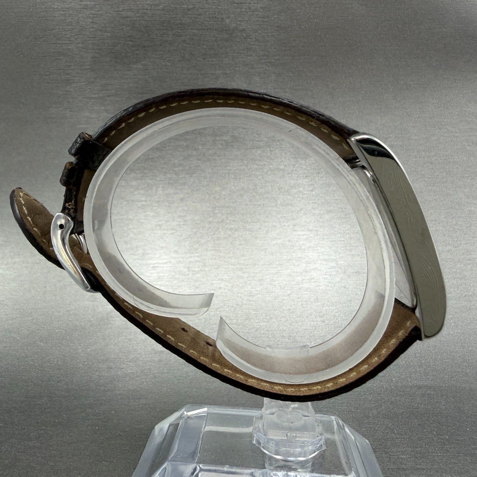 Baume & Mercier Hampton Watch Men 24mm Rose Dial Steel Small Seconds New Battery8