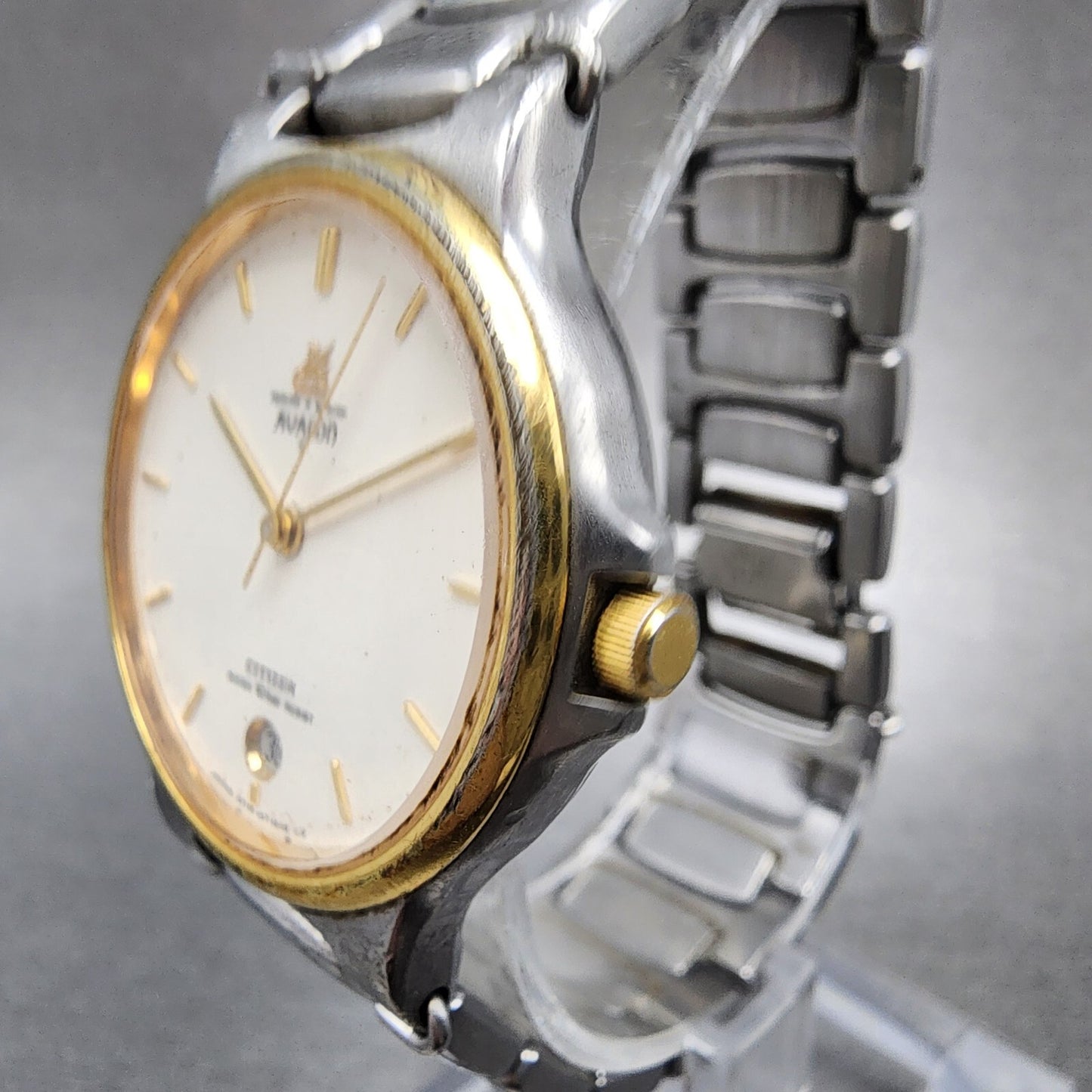 Citizen Avalon Watch Men 31mm White Dial Two Tone Date Round 4710470192 PARTS3