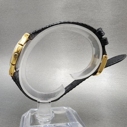 Yves Saint Laurent Watch Women 30mm White Dial Gold Tone Round New Battery6