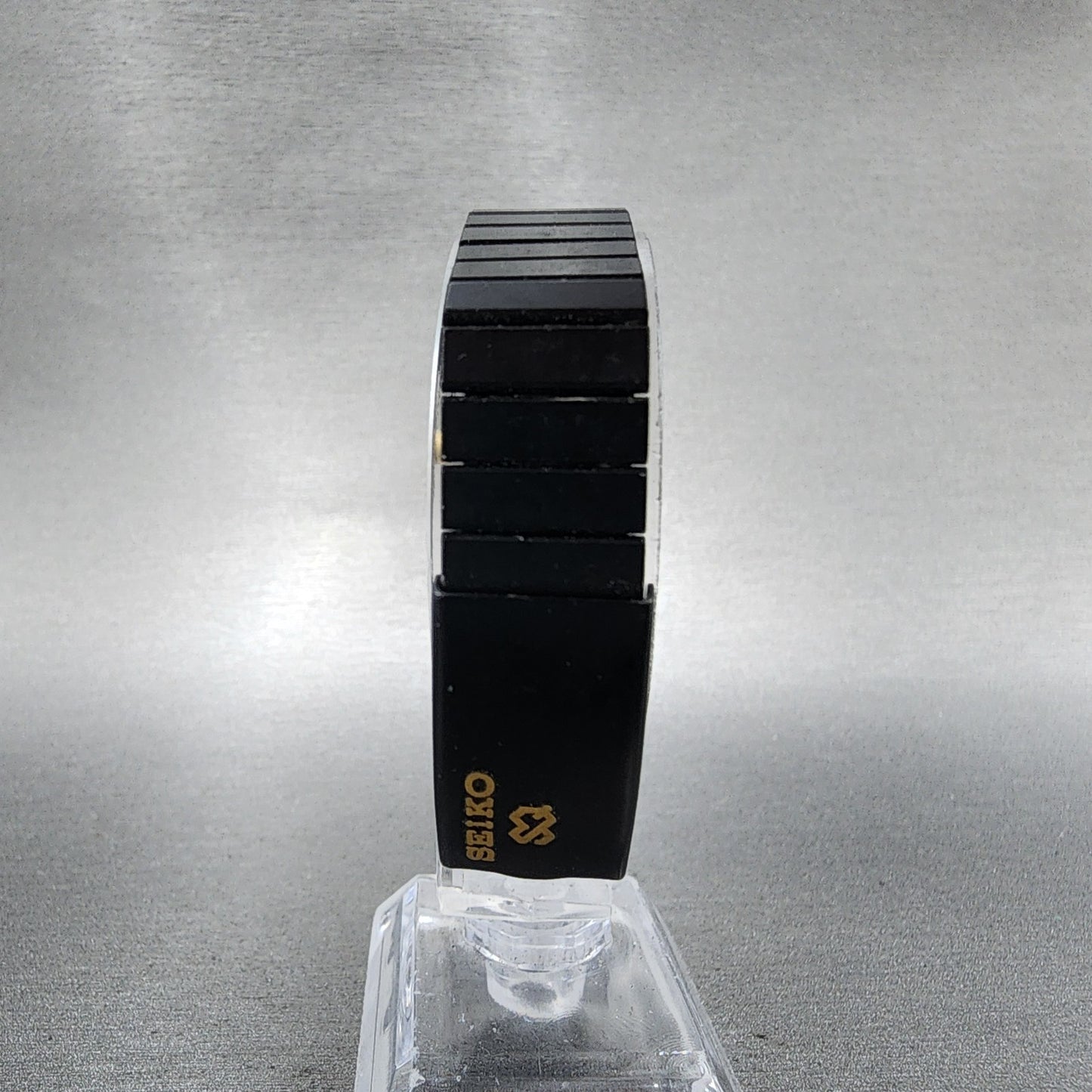 Seiko Watch Women 22mm Analgo Digital Black Tone Rectangle E0295619 New Battery7