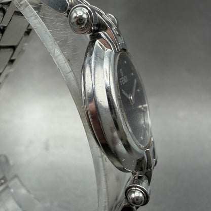 Fendi Watch Women 25mm Black Dial Silver Tone Round 750L New Battery Vintage3
