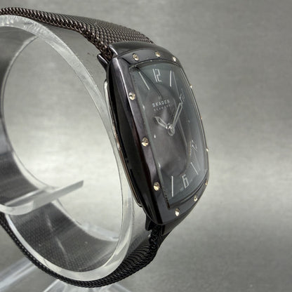 Skagen Tank Watch Women 24mm MOP Dial Purple Tone 396XSMM New Battery3