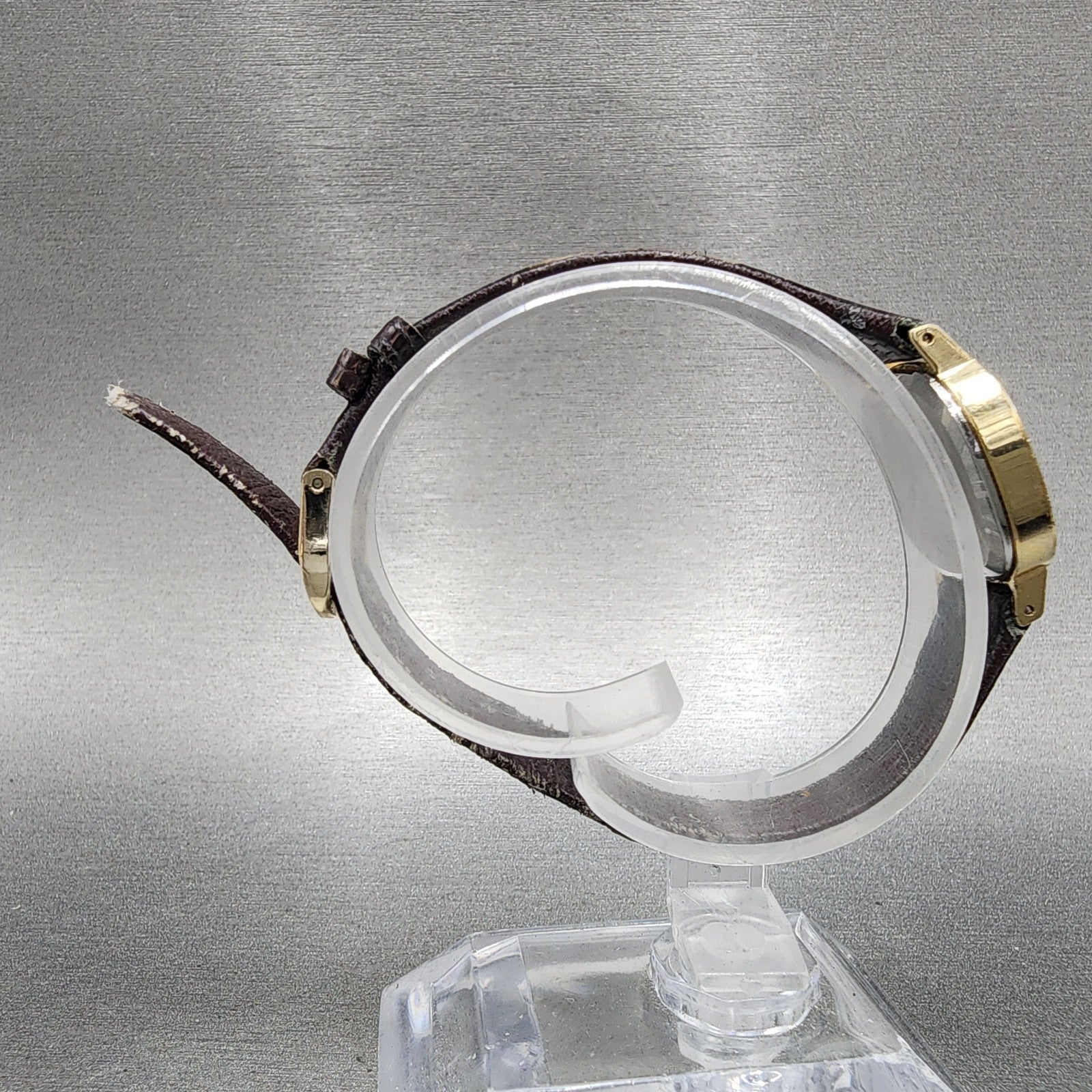 Seiko Watch Women 23mm Silver Dial Gold Tone Rectangle 23205660 New Battery8