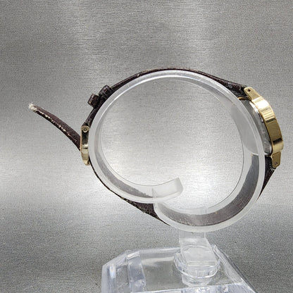 Seiko Watch Women 23mm Silver Dial Gold Tone Rectangle 23205660 New Battery8