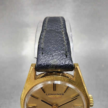 Longines Watch Women 23mm Gold Dial Gold Tone Manual Wind 1147 Runs VTG4