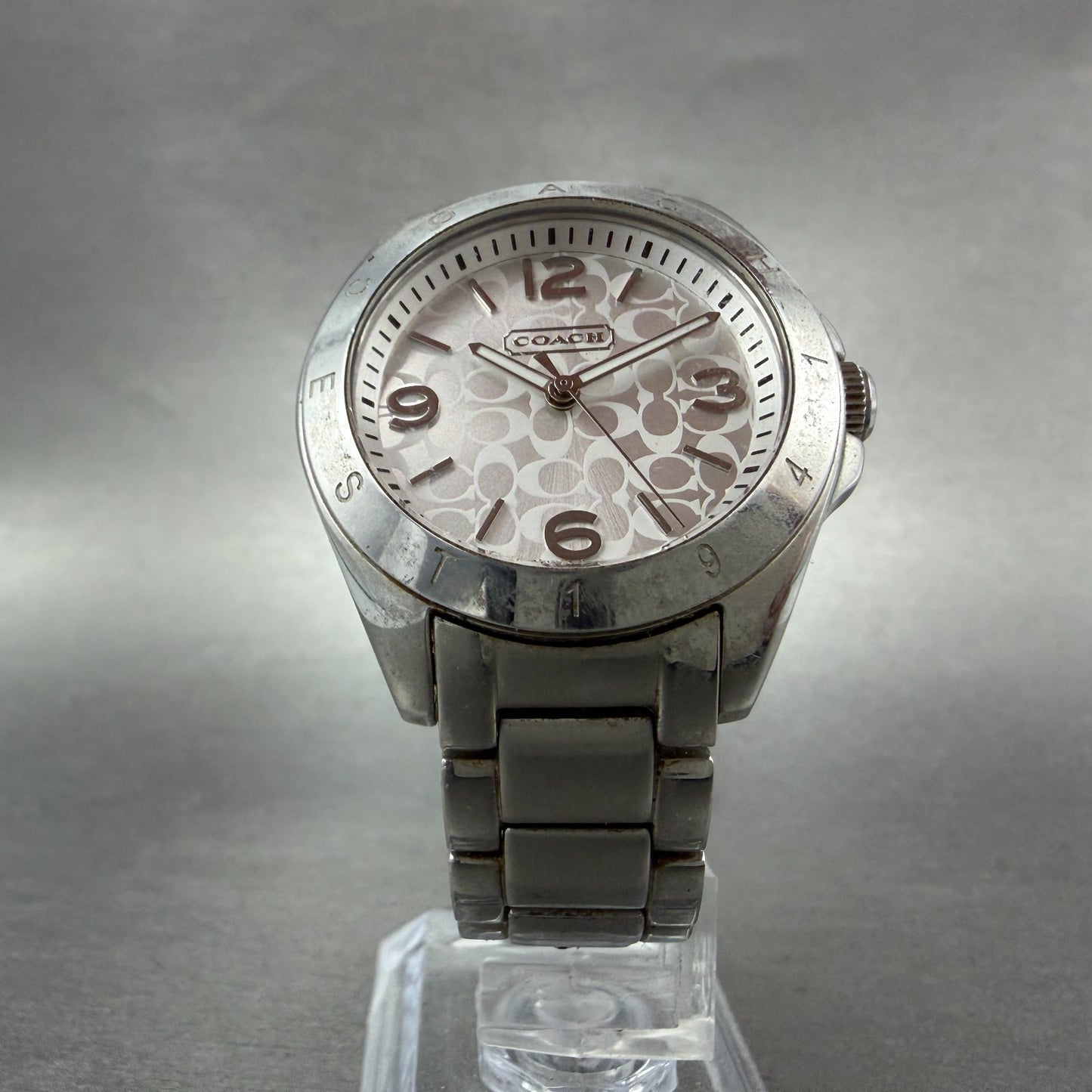 Coach Tristen Watch Women 34mm Silver Dial Silver  Round CA.67.7.14.0689 NewBatt5
