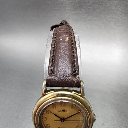 Citizen Club Lamer Watch Women 23mm Gold Dial Gold Tone Round New Battery VTG4