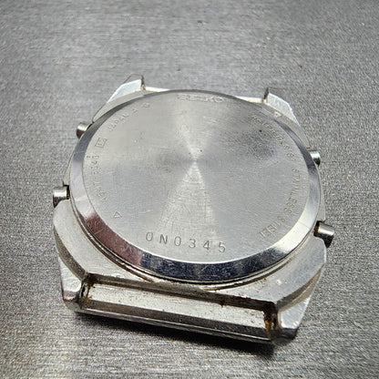 Seiko Digital Watch Men 32mm LCD Silver Tone Alarm Chronograph A547-5040 PARTS