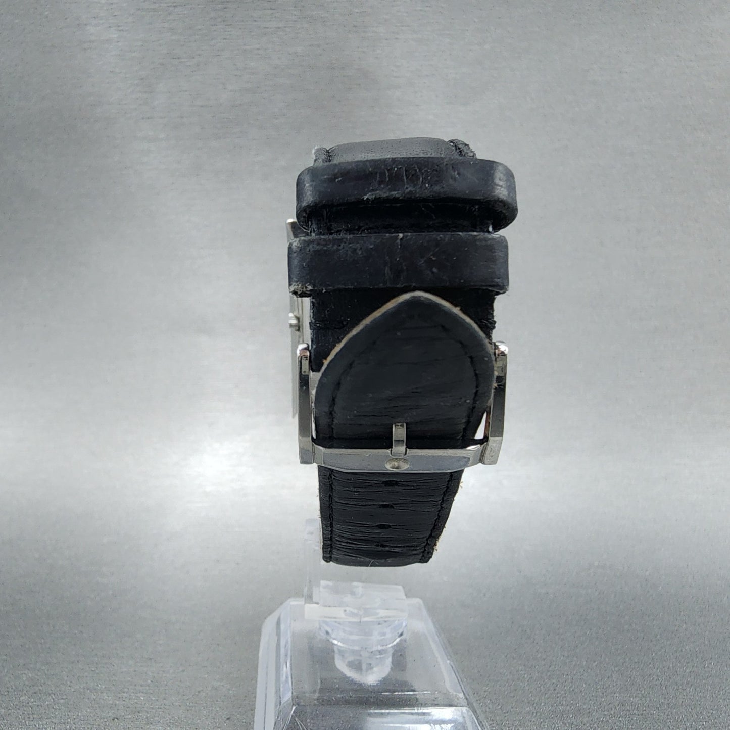 Movado La Nouvelle Tank Watch Men 30mm Black Dial Steel Rectangle New Battery7