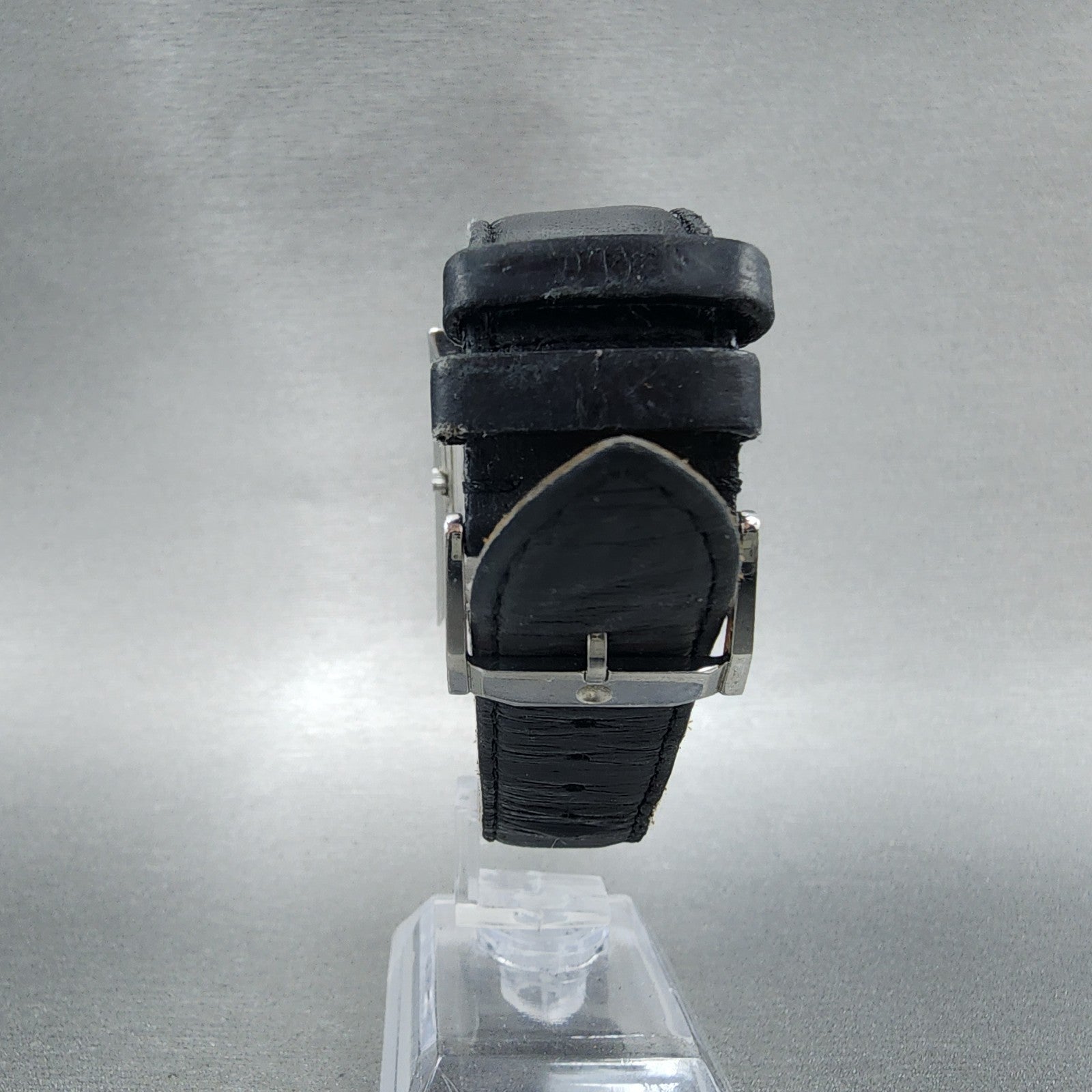 Movado La Nouvelle Tank Watch Men 30mm Black Dial Steel Rectangle New Battery7