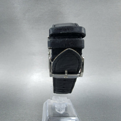 Movado La Nouvelle Tank Watch Men 30mm Black Dial Steel Rectangle New Battery7