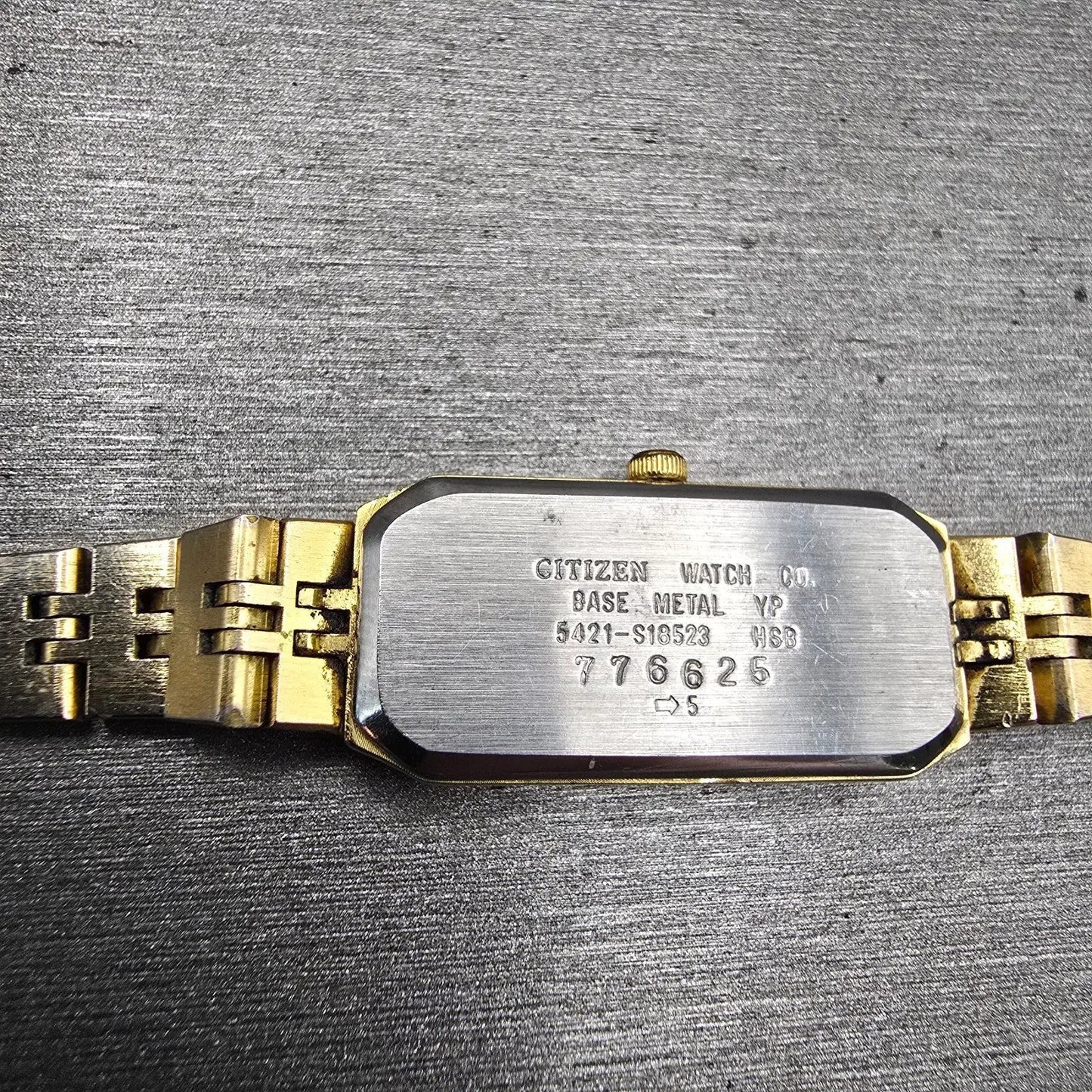 Citizen CQ Watch Women 12mm Champagne Dial Gold Tone 5421-S10523 New Battery VTG10