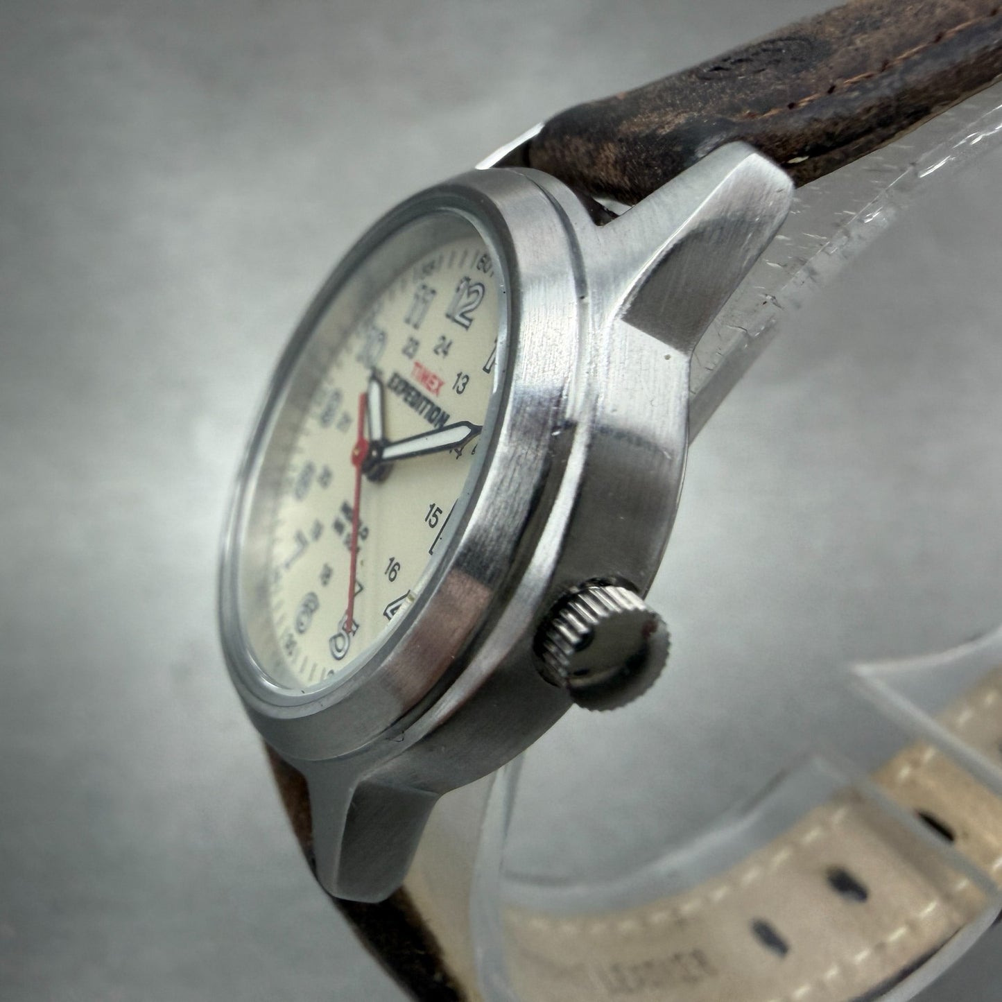 Timex Expedition Watch Women 26mm Cream Dial Silver Tone Round New Battery KL1232