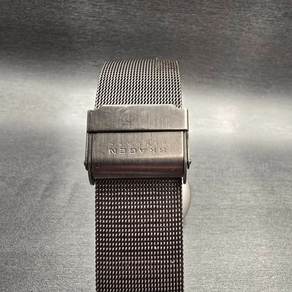 Skagen Watch Men 34mm White Dial Titanium Date Round 533LTTW New Battery7