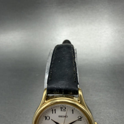 Seiko Watch Women 24mm Silver Dial Gold Tone Round 4N21-0230 New Battery4