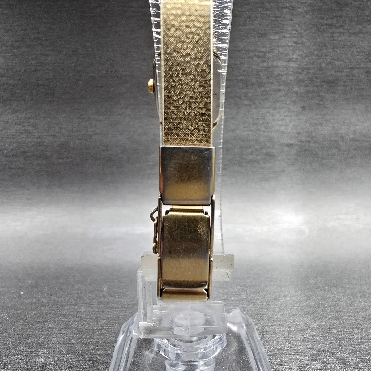 Seiko Watch Women 16mm Champagne Dial Gold Tone Rectangle 2C20-5780 New Battery7