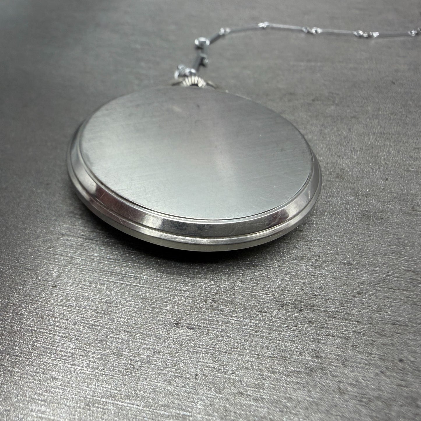 Tavannes pocket Watch 44mm White Dial Silver Tone 17 Jewels Manual Wind PARTS7