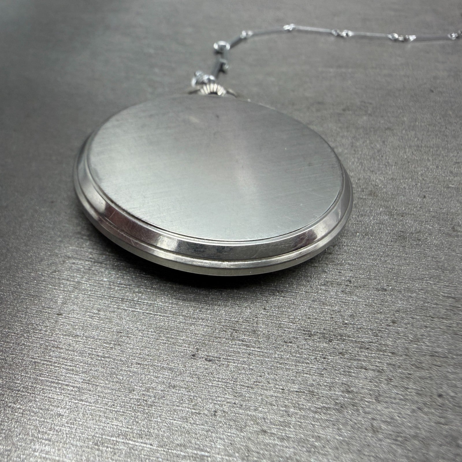 Tavannes pocket Watch 44mm White Dial Silver Tone 17 Jewels Manual Wind PARTS7