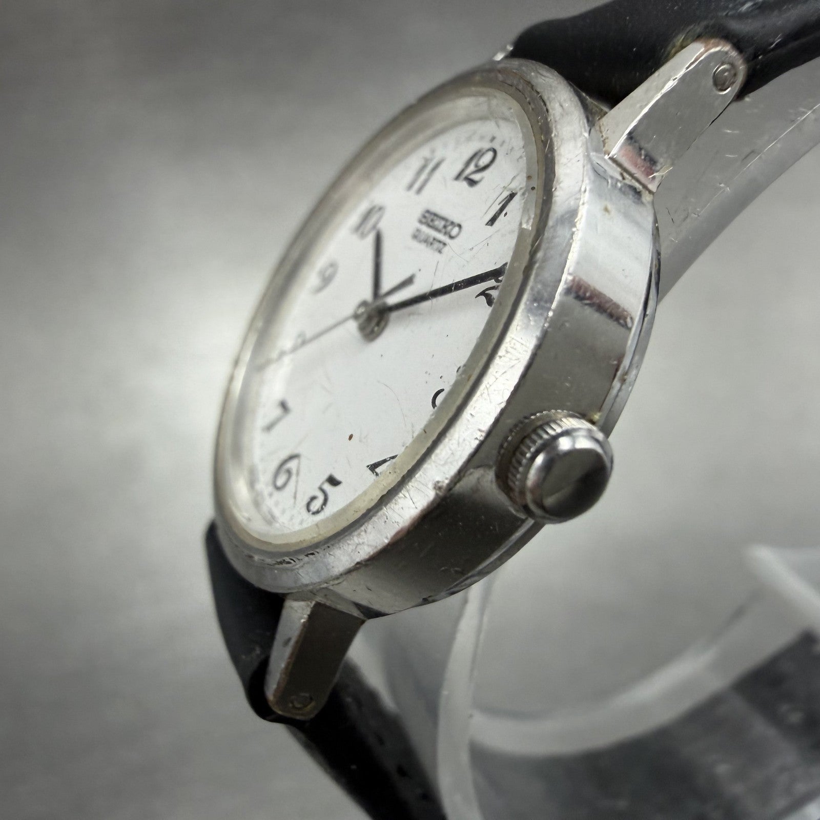 Seiko Watch Women 25mm White Dial Silver Tone Round 5421-0090 New Battery2