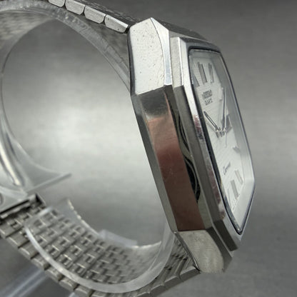 Seiko Chronos Watch Men 32mm Silver Dial Silver Tone Daydate 7433-5010 PARTS4