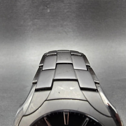 Citizen Eco-Drive Watch Men 38mm Black Dial Titanium Date E111-S049610 Runs GVHM4