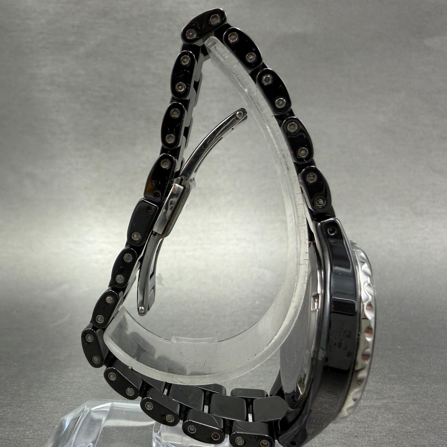 Invicta Watch Women 34mm Black Dial Black Tone Round 1159 New Battery Bracelet8