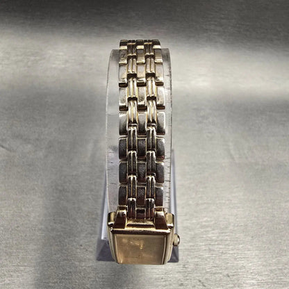 Seiko Tank Watch Women 16mm Champagne Dial Gold Tone Rectangle 1N01-0FH0 NewBatt4