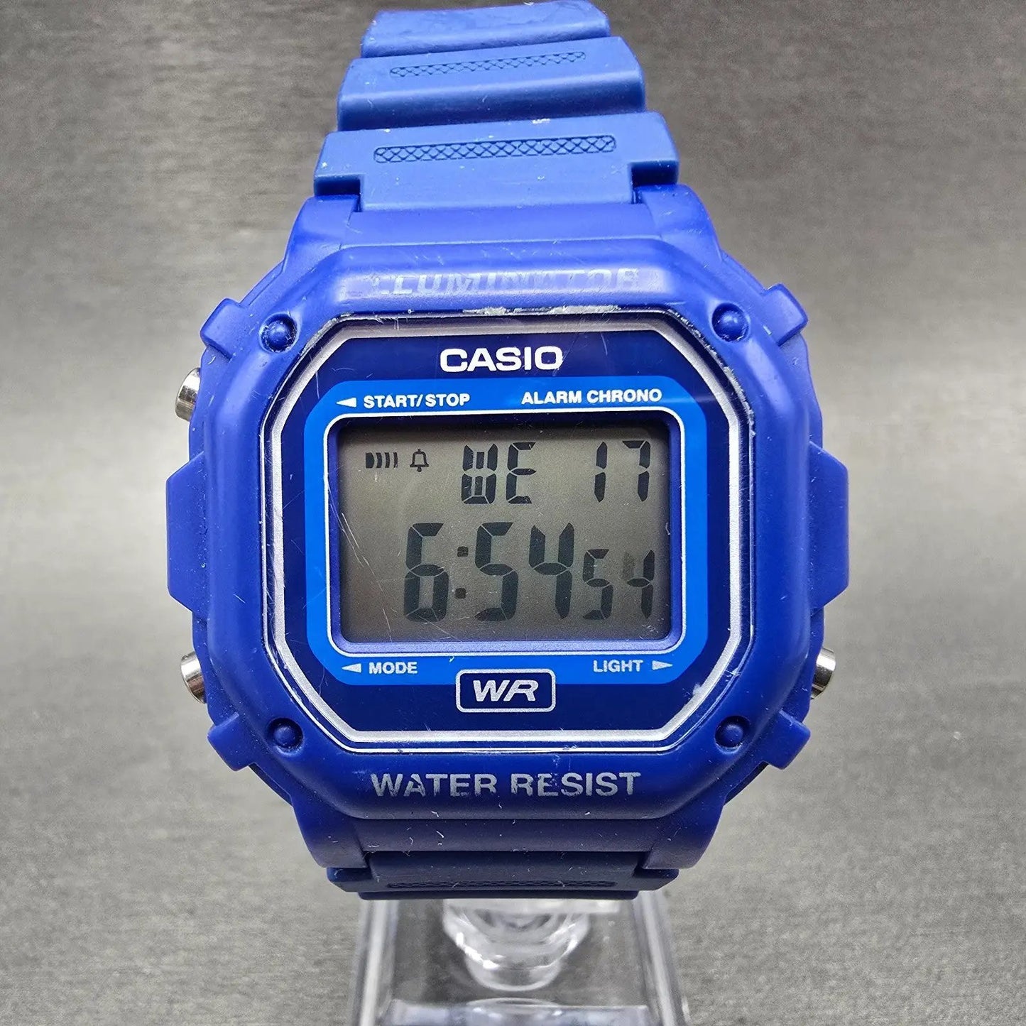Casio Illuminator F-108WH Watch Men 43mm Blue Alarm Chrono Digital New Battery0