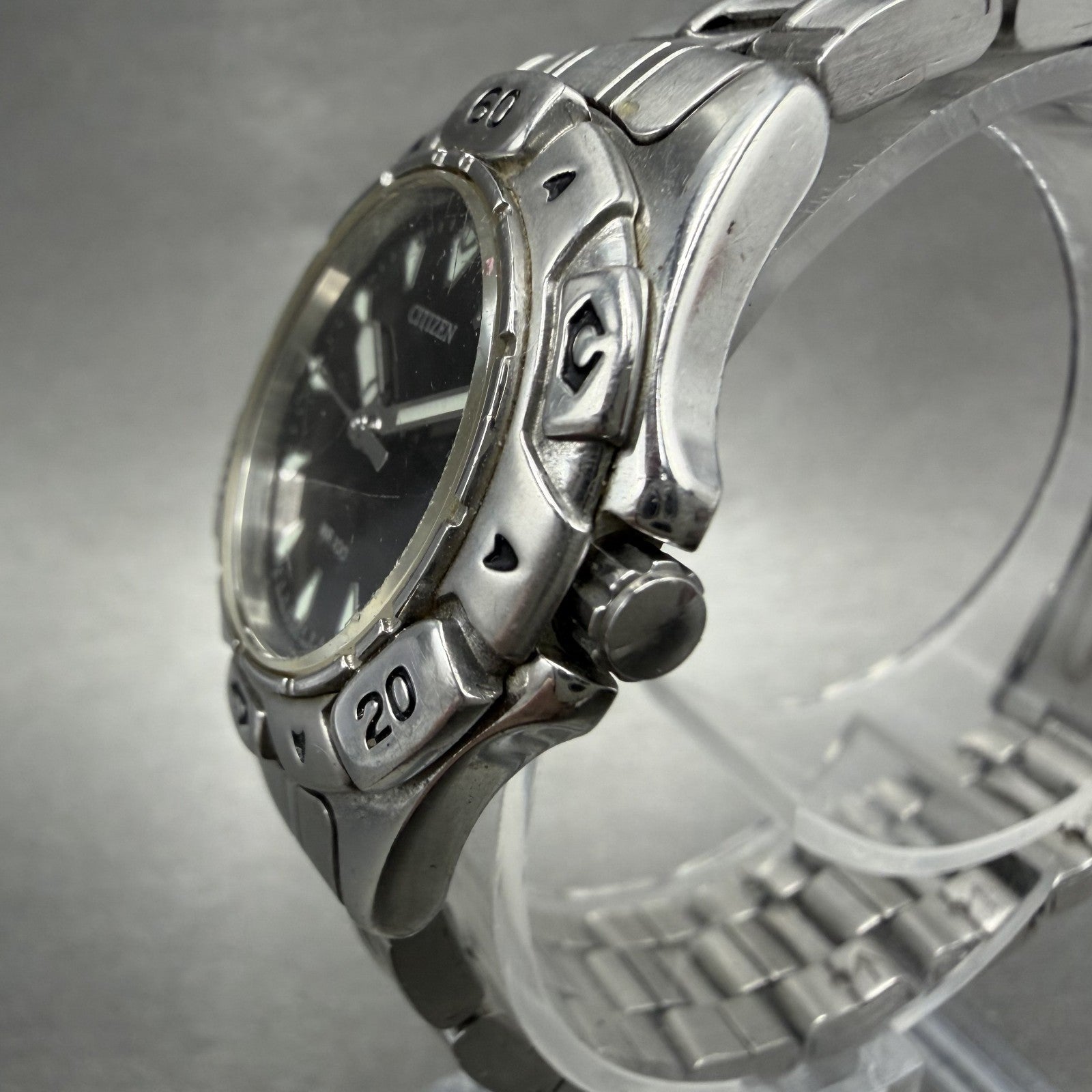 Citizen Dive Watch Women 28mm Black Dial Silver Tone Date 1012H22137 New Batt2