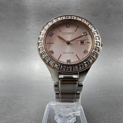 Citizen Silhouette Eco-Drive Watch Women 31mm Silver Dial Two Tone Date Runs5