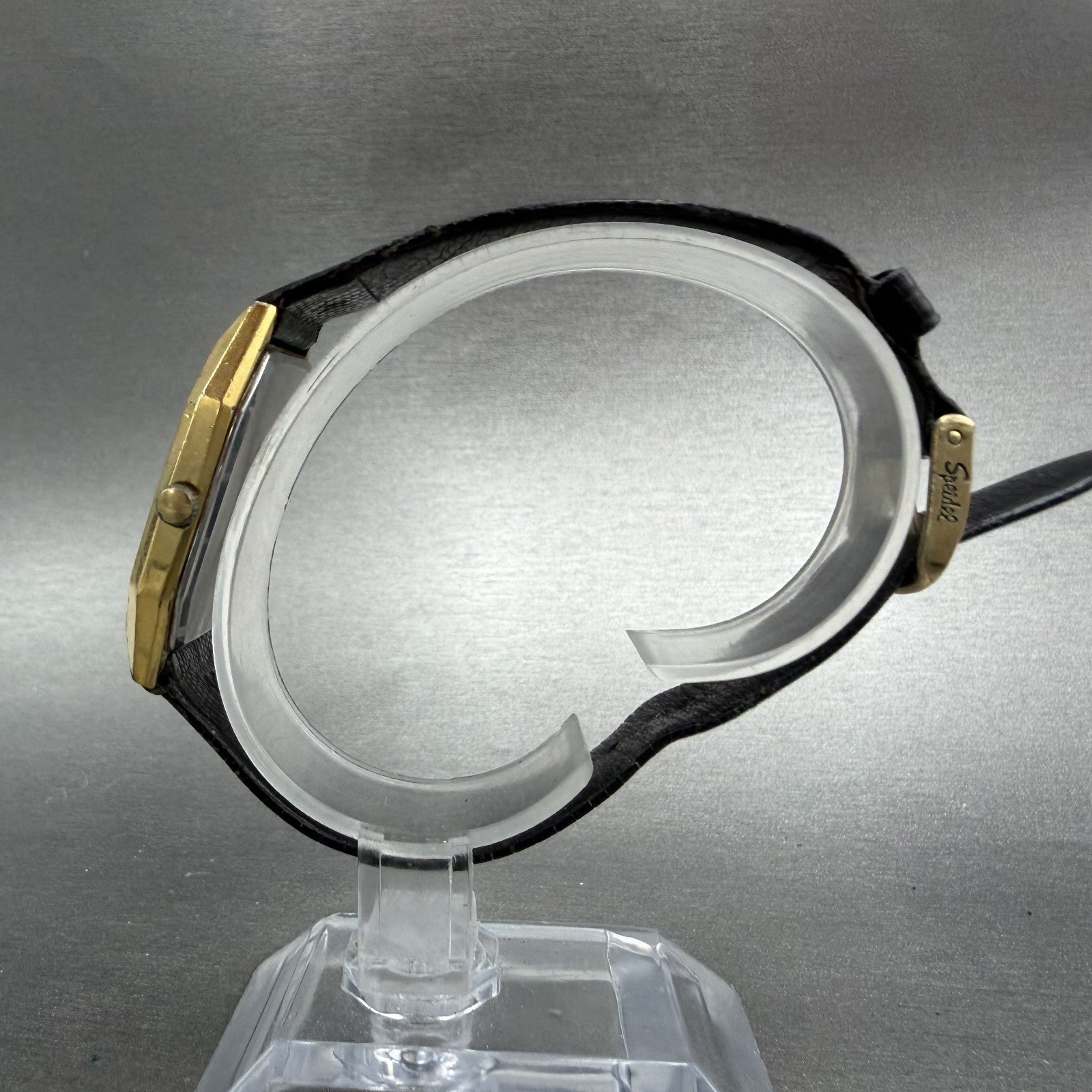 Seiko Analgo Digital Watch Men 29mm Gold Dial Gold Tone Alarm H448-5060 PARTS7