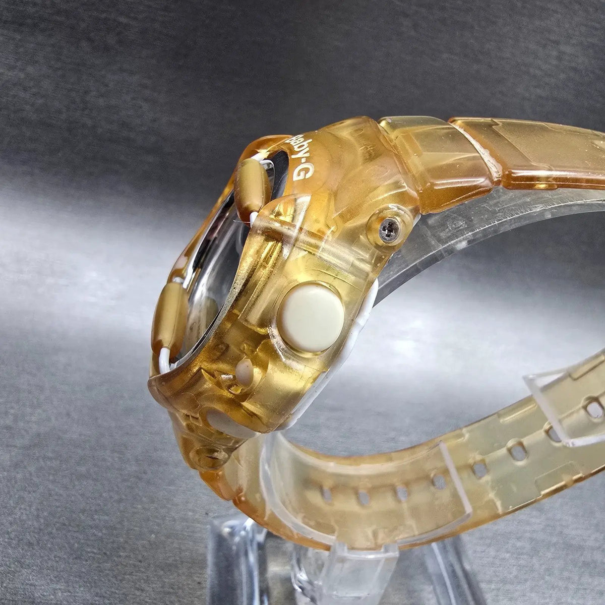 Casio Baby-G BG-169A Watch Women 43mm Silver Dial Yellow Chrono Alarm New Batt L2