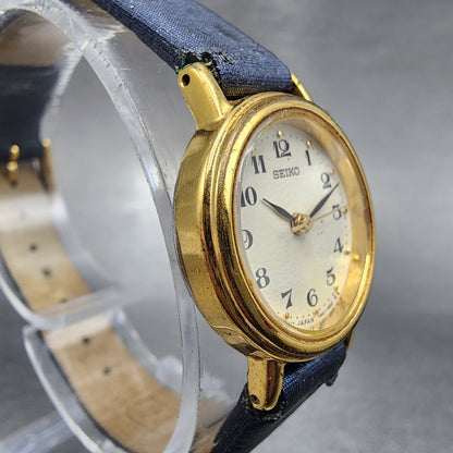 Seiko Watch Women 22mm Cream Dial Gold Tone Round V4011409 New Battery3