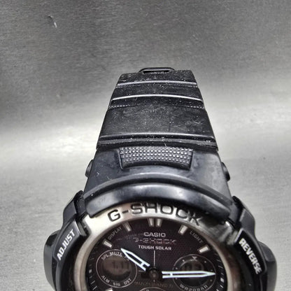 Casio G-Shock AWG-100 Watch Men 47mm Black Silver Alarm Chrono Solar Works JP4