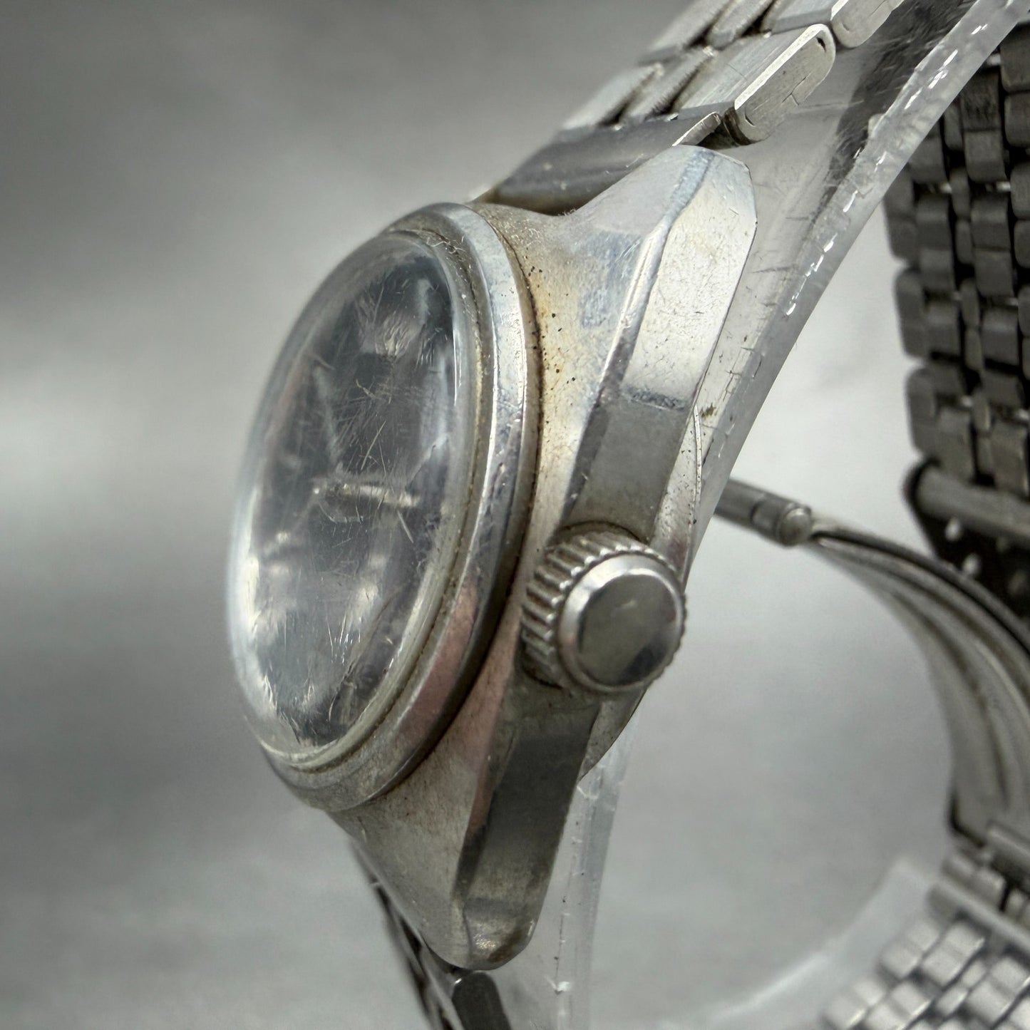 Seiko Autoamtic Watch Women 23mm Black Dial Silver Automatic 2205-0050 Runs2