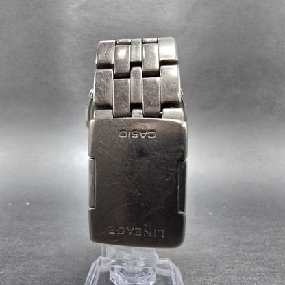 Casio Lineage LCW-100T Watch Men 41mm Black Dial Titanium Alarm Chrono Solar JP8